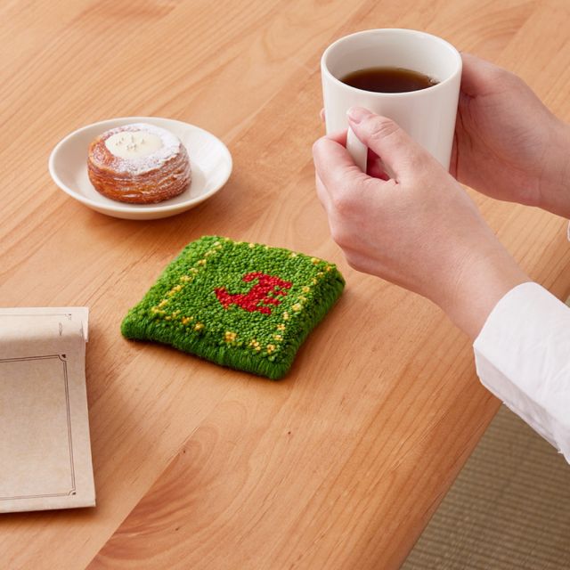 ギャッベ コースター 約10×10cm ミニギャッベ 座卓敷き 壁飾り いぐさ たたみ
