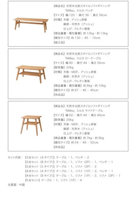 スーパSALE10倍&4時間限定10%OFF ダイニングセット(テーブル&チェア ベンチ) 4人 天然木北欧スタイル ソファダイニング 4点セット(テーブル+チェア2脚+ベンチ1脚) W160
