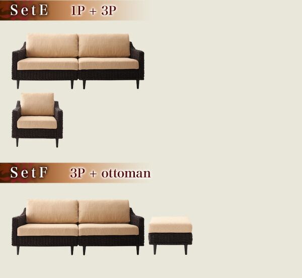 スーパSALE10倍&4時間限定10%OFF スタンダードソファ デザインソファ アバカシリーズ ソファ2点セット 1P+3P