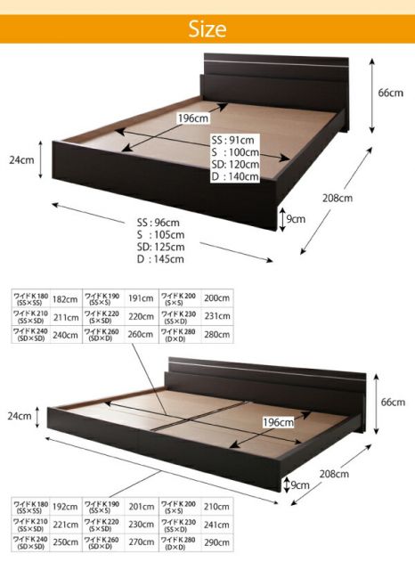 親子で寝られる・将来分割できる連結ベッド ボンネルコイルマットレス付き セミシングル
