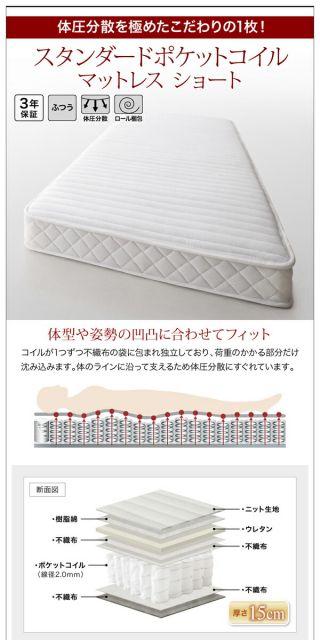スーパSALE10倍&4時間限定10%OFF 棚・コンセント付きショート丈収納ベッド ベッドフレームのみ シングル ショート丈