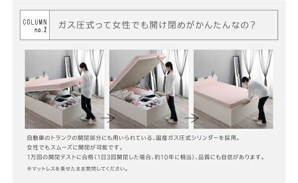 お客様組立 クローゼット跳ね上げベッド 薄型プレミアムボンネルコイルマットレス付き 縦開き シングル ショート丈 深さグランド