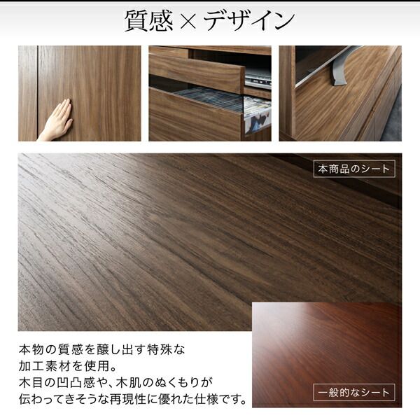 スーパSALE10倍&4時間限定10%OFF テレビボード テレビ台 TV台 ハイタイプ 55型 55インチ 大型テレビ 収納 シリーズ 収納付き 棚 キャビネット 家電収納 引き出し AVラック ディスプレイ 木目 鏡面 強化壁面 キャビネット 木扉