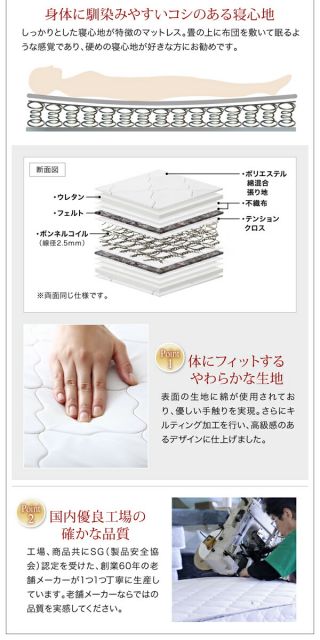 スーパSALE10倍&4時間限定10%OFF 棚・コンセント付きレザーすのこベッド ボンネルコイルマットレス付き セミダブル