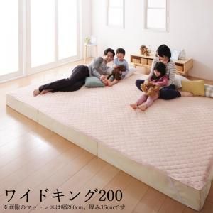 スーパSALE10倍&4時間限定10%OFF MITAS寝具SELECT 敷き布団 マットレス 豊富な6サイズ展開 3つの厚さが選べる 洗える敷パッド付き ファミリーマットレス敷布団 ワイドK200 厚さ6cm