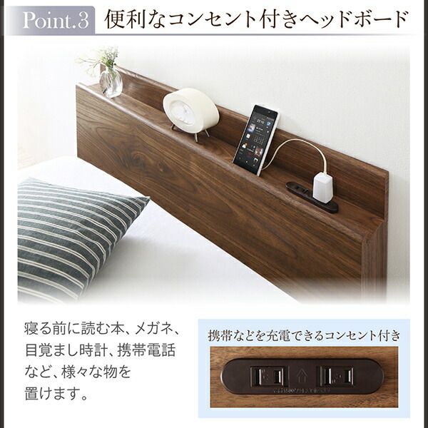 スーパSALE10倍&4時間限定10%OFF ベッド 収納付きベッド マットレス付き 連結 セミシングルベッド 5人 4人 3人 キッズ ベビー 子供 ファミリー 収納家具 収納 収納付き スタンダードボンネルコイルマットレス付 Aタイプ セミシングル
