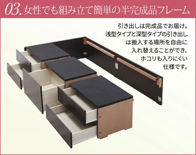 マラソン10倍中 ショート丈チェストベッド ヘッドレス 薄型プレミアムポケットコイルマットレス付き シングル ショート丈
