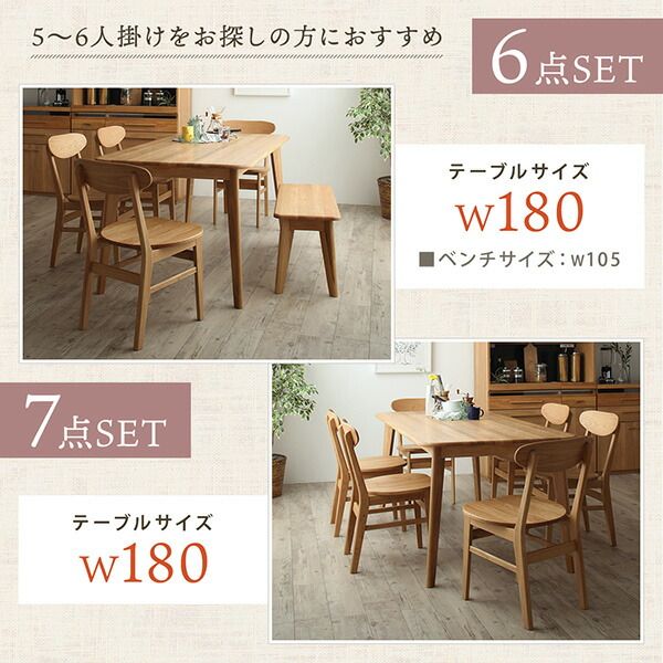 スーパSALE10倍&4時間限定10%OFF ダイニングセット(テーブル&チェア) 天然木総無垢材ダイニング 4人 5点セット(テーブル+チェア4脚) W180