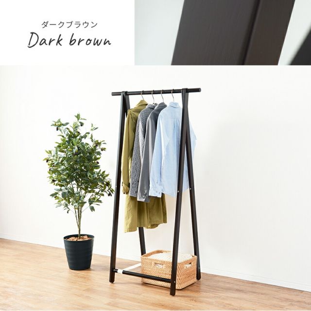 スーパSALE10倍&4時間限定10%OFF ハンガーラック-MHR-天然木 80×47×150cm