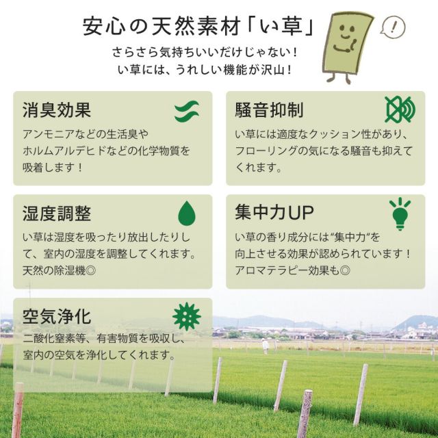 すき間のできにくい置き畳 倉敷II 9枚セット 82×82×2.5cm