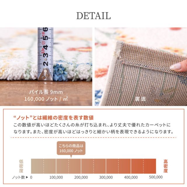 ベルギー製 ウィルトン織の玄関マット INFINITY キューガーデン 60×90cm