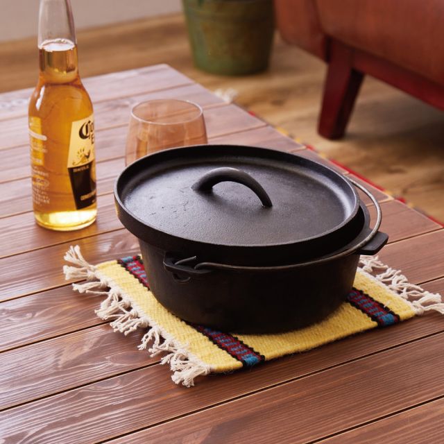 手織りウールのキリム 鍋敷き 20×20cm