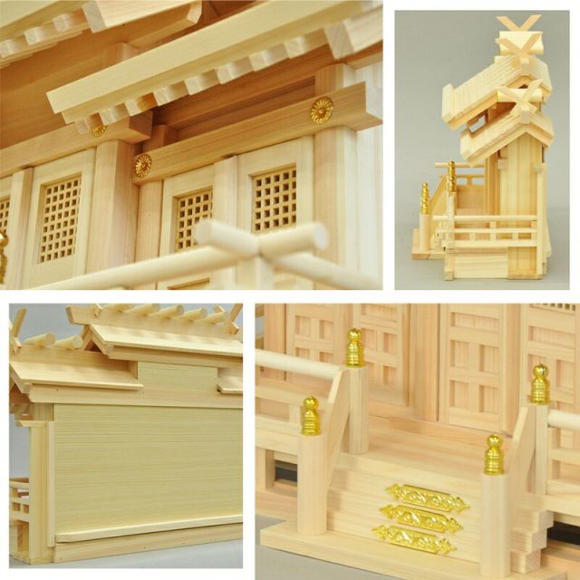 スーパSALE10倍&4時間限定10%OFF 神棚 兼続 国産桧 幅62.5×奥行25×高さ42cm