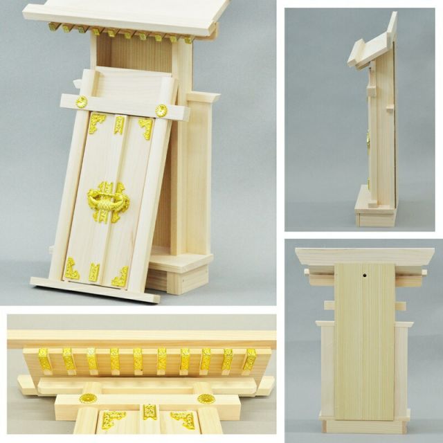 スーパSALE10倍&4時間限定10%OFF 神棚 大神宮 国産桧 幅25.5×奥行7×高さ35cm