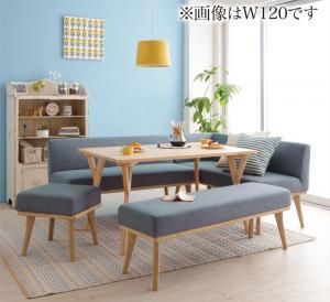 スーパSALE10倍&4時間限定10%OFF ダイニングセット(テーブル&ソファ ベンチ スツール) 北欧デザインリビングダイニングセット 6人 5点セット(テーブル+ソファ1脚+アームソファ1脚+ベンチ1脚+スツール1脚) 右アーム W140 組立設置付