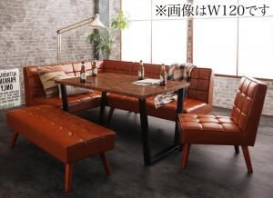 スーパSALE10倍&4時間限定10%OFF ダイニングセット(テーブル&ソファ チェア ベンチ) 古木風 ヴィンテージ アメリカンスタイル リビングダイニング 6人 5点セット(テーブル+ソファ1脚+アームソファ1脚+チェア1脚+ベンチ1脚) 左アーム W150 組立設置付
