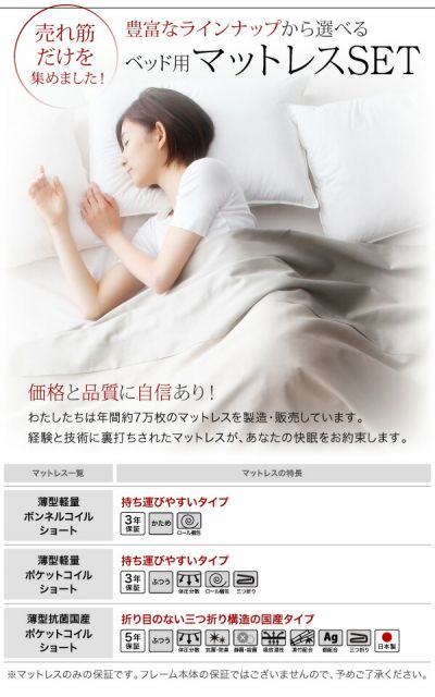 スーパSALE10倍&4時間限定10%OFF コンパクト天然木すのこベッド ベッドフレームのみ セミシングル ショート丈 組立設置付