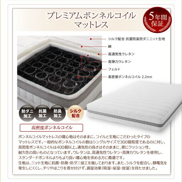 スーパSALE10倍&4時間限定10%OFF すのこ構造 脚付きマットレス ハイクラスファミリーボトムベッド プレミアム2層ポケットコイルマットレス付き キング(SS+S) 組立設置付