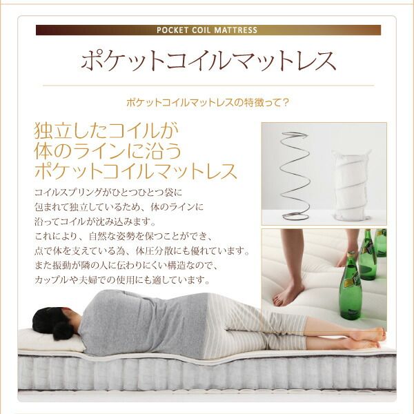 スーパSALE10倍&4時間限定10%OFF すのこ構造 脚付きマットレス ハイクラスファミリーボトムベッド プレミアム2層ポケットコイルマットレス付き キング(SS+S) 組立設置付