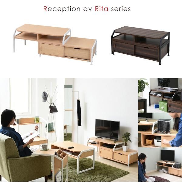 スーパSALE10倍&4時間限定10%OFF テレビ台 テレビボード 伸縮 北欧 テイスト Rita おしゃれ 木製 金属製 シンプル ナチュラル モダン ホワイト ブラック MI 収納家具 テレビ台・ローボード