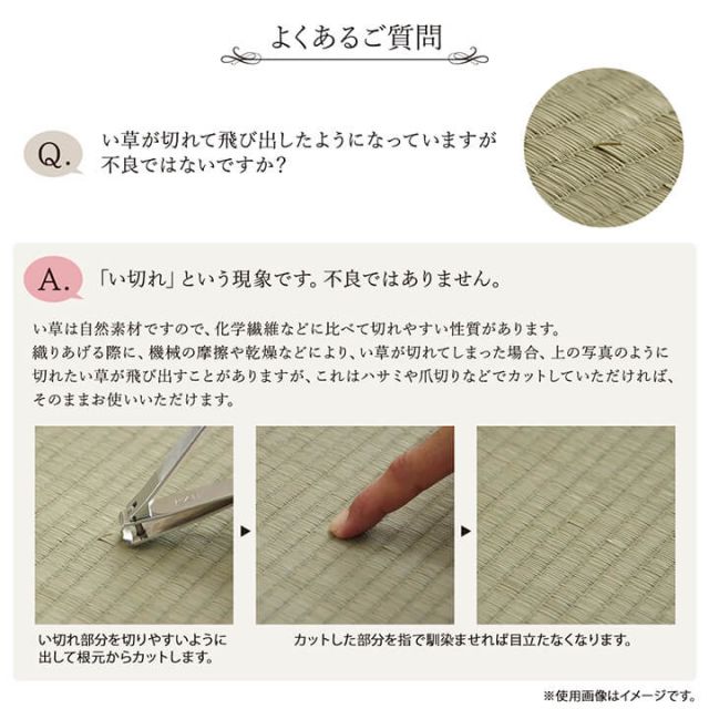 ラグ い草 国産 純国産 日本製 シンプル 無地風 抗菌防臭 自然素材 ウレタン 約191×191cm