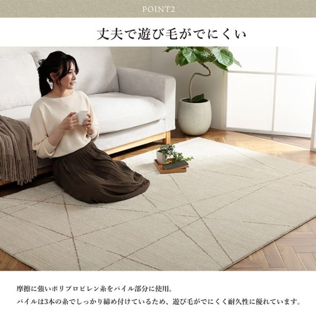 モルドバ製 ウィルトン織り カーペット 柔らかタッチ 約160×230cm