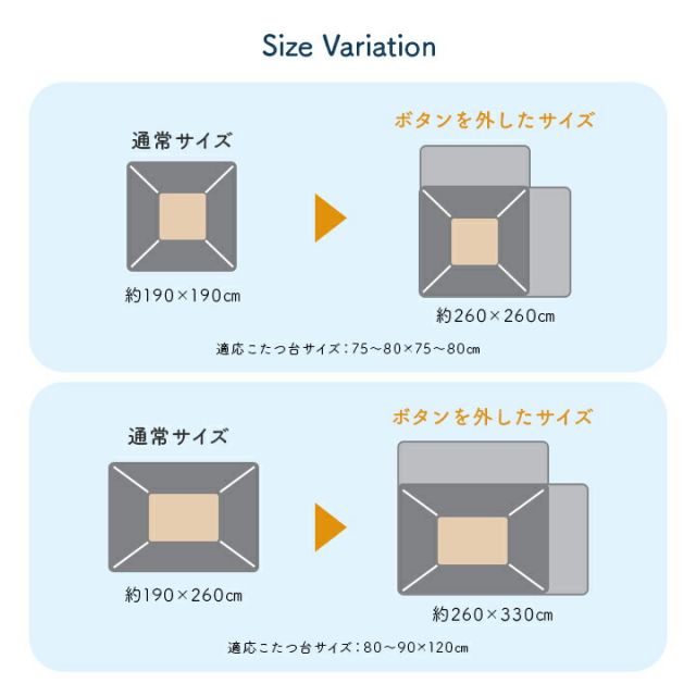 スーパSALE10倍&4時間限定10%OFF こたつ布団 正方形 フランネル 洗える 無地 のびる ハイタイプ ソファー用 グレー 約190×190cm