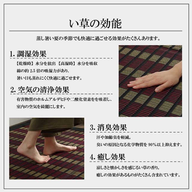 福岡県品評会最優秀賞敷物 国産 日本製 純国産 い草 掛川織 花ござ 抗菌防臭 自然素材 モダン 約191×191cm