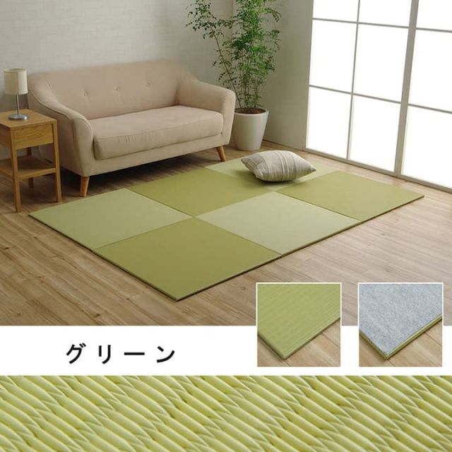 日本製 水拭きできる ポリプロピレン 置き畳 ユニット畳 シンプル 約70×70cm 単品