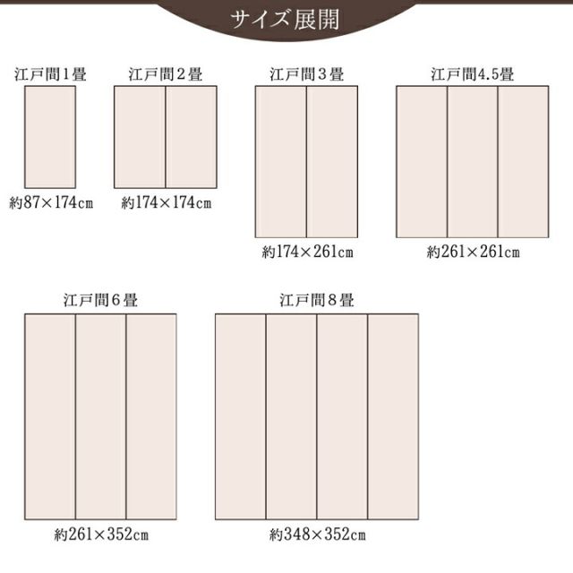 純国産 い草花ござカーペット 『ラビアンス』 江戸間2畳(約174×174cm)