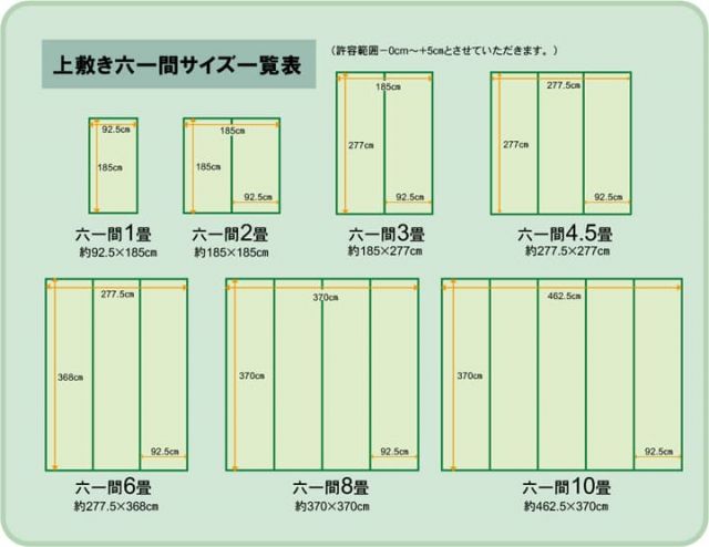 純国産 い草 上敷き カーペット 糸引織 『湯沢』 六一間8畳(約370×370cm)