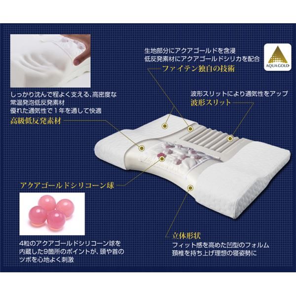 スーパSALE10倍&4時間限定10%OFF 療法士指圧ピロー/枕 【スタンダード70型 厚み3〜7cm】 日本製 低反発 通気性 高フィット感仕様 『ファイテン 星のやすらぎ』 寝具 枕・抱き枕 枕