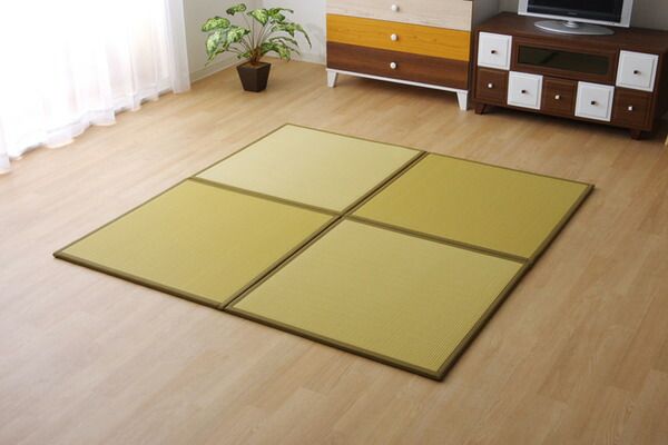 水拭きできる 置き畳/ユニット畳 【ブラウン 約82×82×1.7cm 6枚組】 日本製 ポリプロピレン 軽量 抗菌防臭 〔リビング〕【代引NG】 カーペット・マット・畳 畳