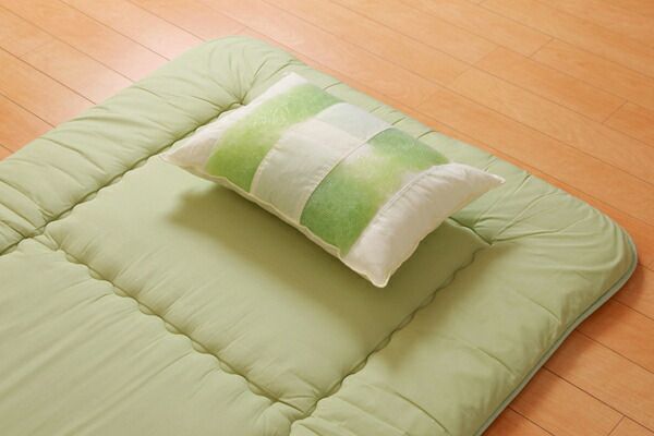 枕/ピロー 約35×50×10cm 普通 側地綿100% 高さを選べる ヒバエッセンス使用 『森の眠りひば枕M』 〔ベッドルーム〕代引NG 寝具 枕・抱き枕 枕