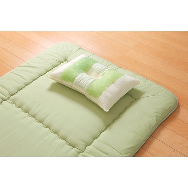 枕/ピロー 約35×50×10cm 普通 側地綿100% 高さを選べる ヒバエッセンス使用 『森の眠りひば枕M』 〔ベッドルーム〕代引NG 寝具 枕・抱き枕 枕