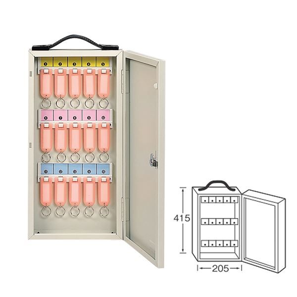 ワールド キーボックス兼用型 K-15 15本掛用0904-03015 日用品雑貨・文房具・手芸 防犯関連グッズ キーボックス