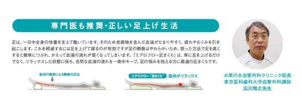 スーパSALE10倍&4時間限定10%OFF 足枕/フットピロー カバー付き 『エアロフロー』 日本製 〔リフレクソロジー リラックスグッズ〕