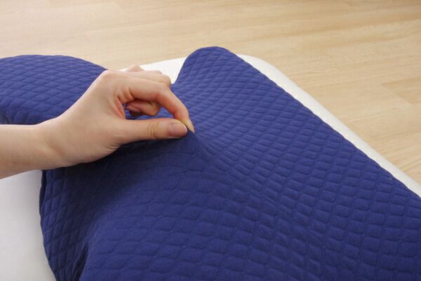 ピロー 枕 洗える 低反発 ネイビー 約35×64cm代引NG