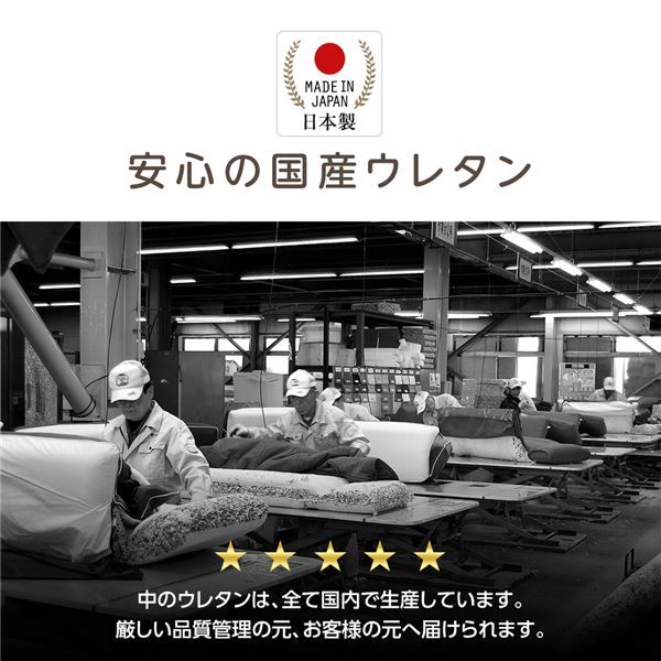 超極厚 ボリュームクッション/リビング雑貨 スクエアタイプ ベージュ 厚み17cm 低反発 脱着式カバー付き 国産ウレタン使用 シンプル ダリアン素材 『Pastel』代引NG