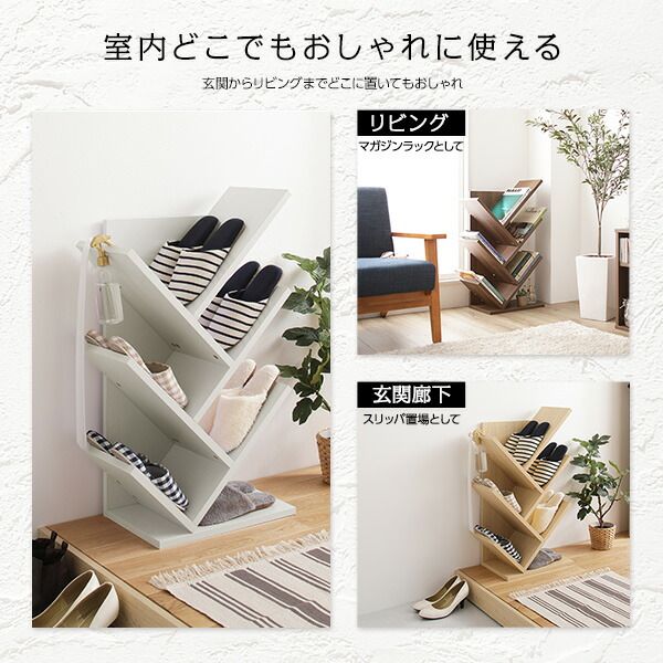 スーパSALE10倍&4時間限定10%OFF シンプルモダン シューズラック/下駄箱 【ブラウン】 幅48cm 6足収納可 長靴・ロングブーツ対応 メラミン樹脂加工板使用 木目調 スリム 省スペース 傘立て付き