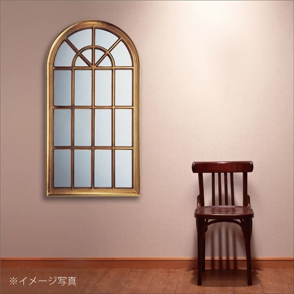 スーパSALE10倍&4時間限定10%OFF ウィンドウスタイルミラー アンティークゴールド