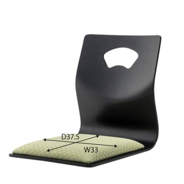 和風 座椅子/フロアチェア 取っ手付き ゴールド 幅36×奥行52×高さ43cm 〔リビング 座敷 和室 客室〕