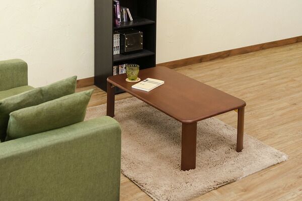 スーパSALE10倍&4時間限定10%OFF ウッディテーブル 90×50cm ブラウン (BR)【代引NG】