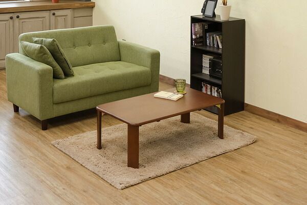 スーパSALE10倍&4時間限定10%OFF ウッディテーブル 90×50cm ブラウン (BR)【代引NG】