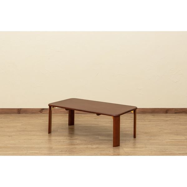 スーパSALE10倍&4時間限定10%OFF ウッディテーブル 90×50cm ブラウン (BR)【代引NG】