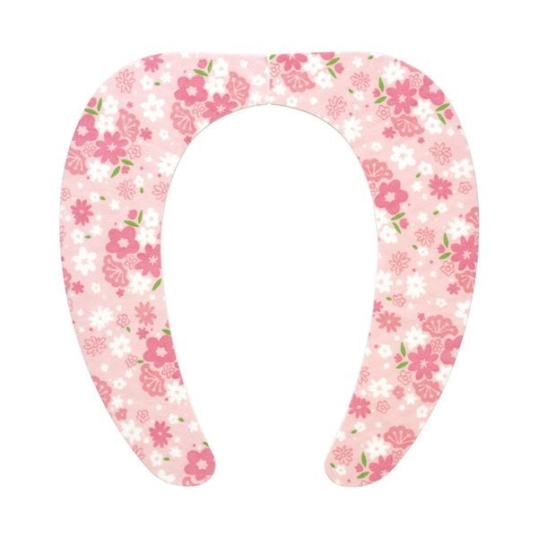スーパSALE10倍&4時間限定10%OFF (まとめ) 便座シート/吸着べんざシート 【ブーケ】 洗える トイレ用品 『レック ぴたQ』 【72個セット】