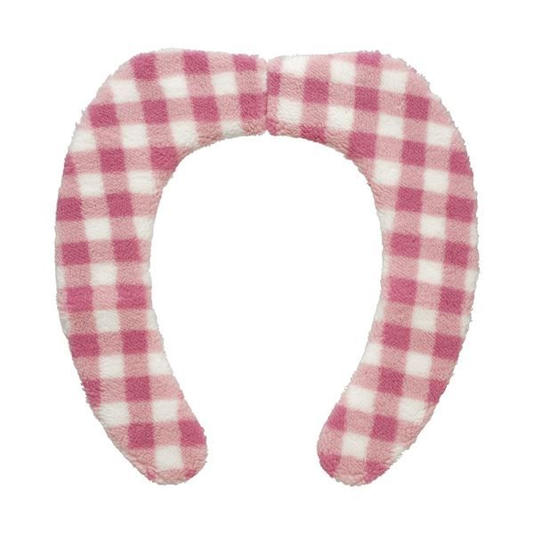 スーパSALE10倍&4時間限定10%OFF (まとめ) 便座シート/吸着べんざシート 【チェック ピンク】 トイレ用品 『ぴたQ』 【72個セット】