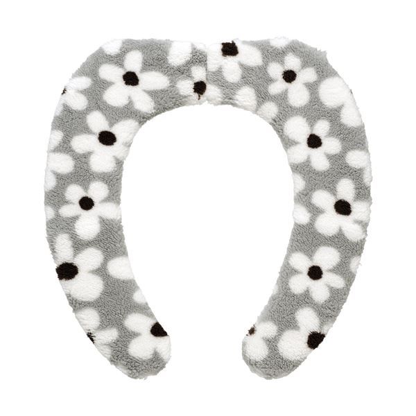 スーパSALE10倍&4時間限定10%OFF (まとめ) 便座シート/吸着べんざシート 【デイジー グレー】 トイレ用品 『ぴたQ』 【72個セット】