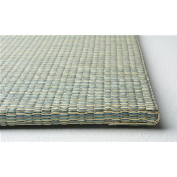 スーパSALE10倍&4時間限定10%OFF 置き畳/ユニット畳 【約幅82×奥行82×高さ1.5cm ブルー】 い草100% 軽量 防滑 空気清浄 キズ防止 『四季 しき』【代引NG】