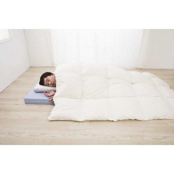 スーパSALE10倍&4時間限定10%OFF 西川 日本製 厳選羽毛 ホワイトダック ダウン 軽量 ふっくら あったか 快眠 掛布団 シングルサイズ